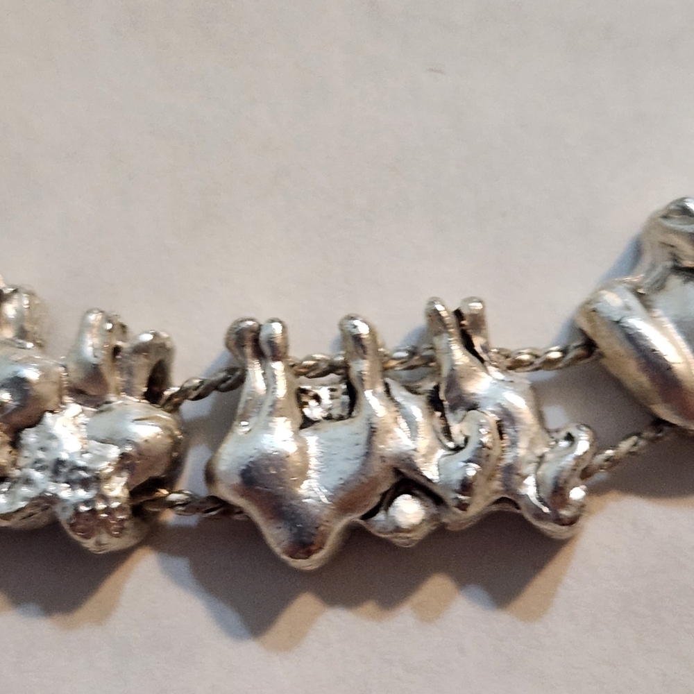 Vintage Noah's Ark theme slide bracelet Silver Colored sheep camel elephant dove - Picture 10 of 16